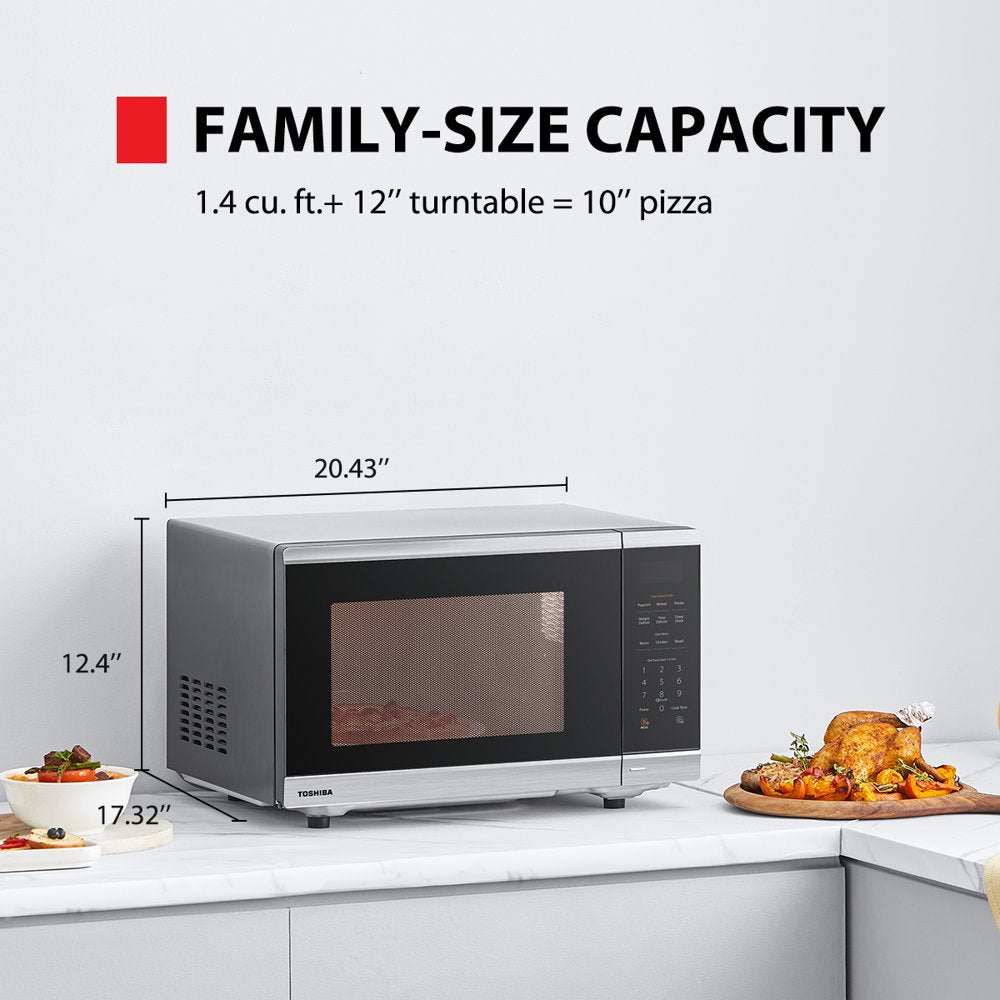 1.4 Cu. Ft., Stainless Steel, 1100 Watt, Microwave Oven with Sensor Cook