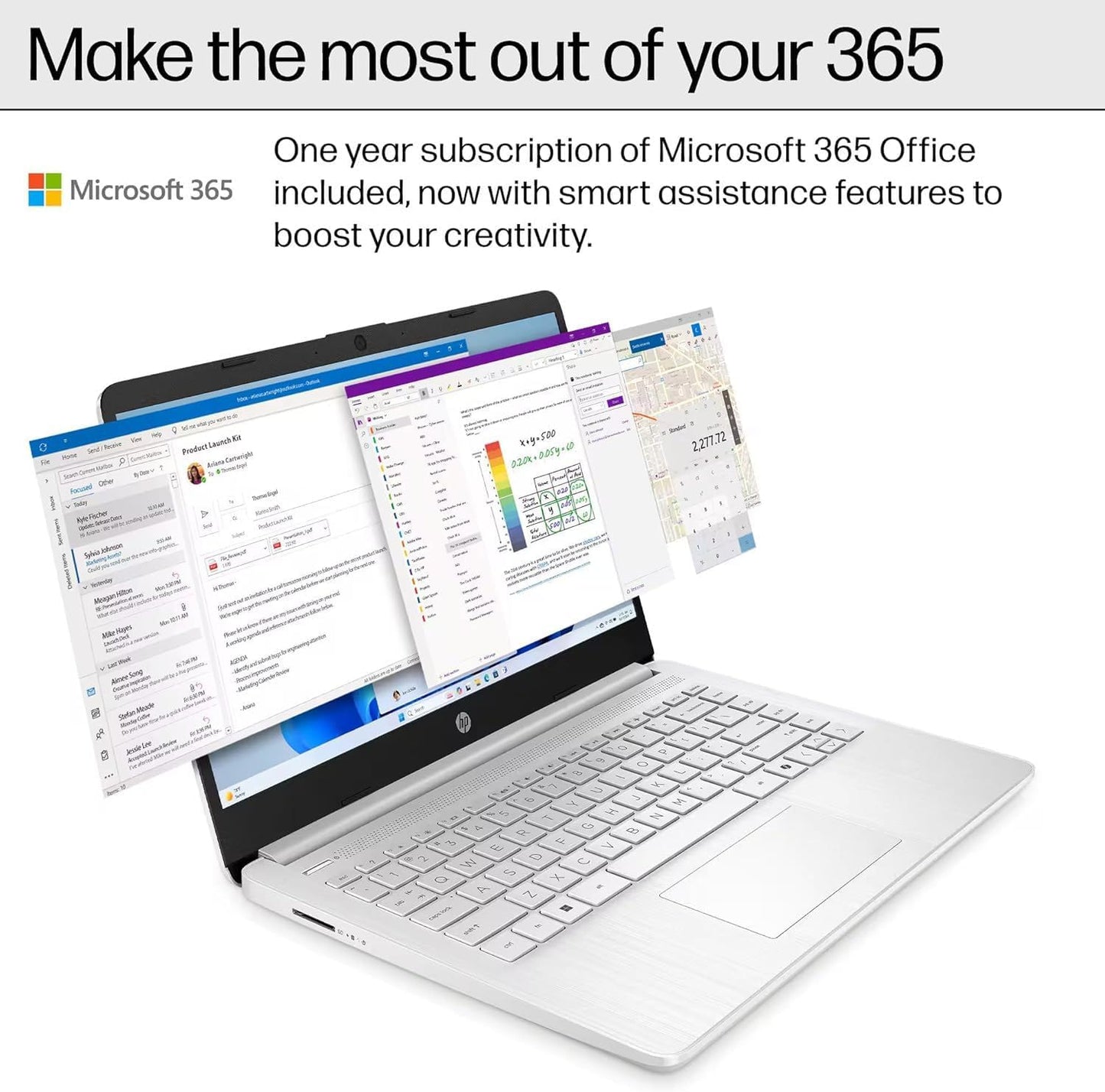 HP New Everyday 256GB SSD Laptop • 2026 Edition • Microsoft Office 365 Included • Intel Core • Thin & Portable • Fast Response • Long Battery Life • Windows 11