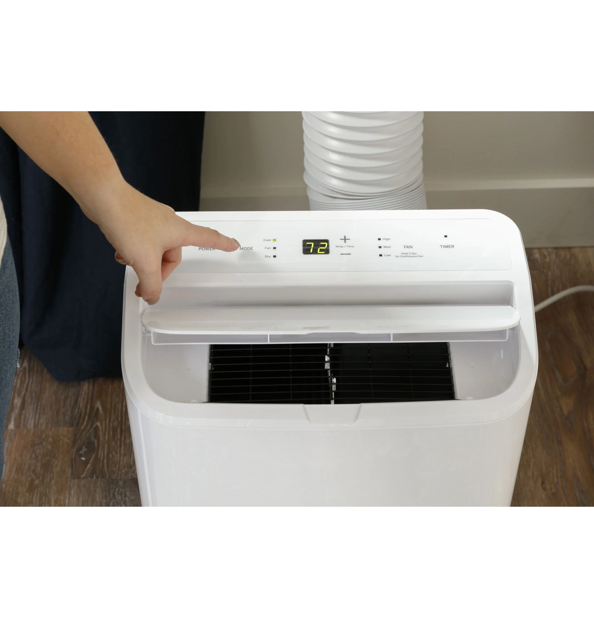 7800 BTU 3-In-1 Portable Air Conditioner for 350 Sq Ft, White