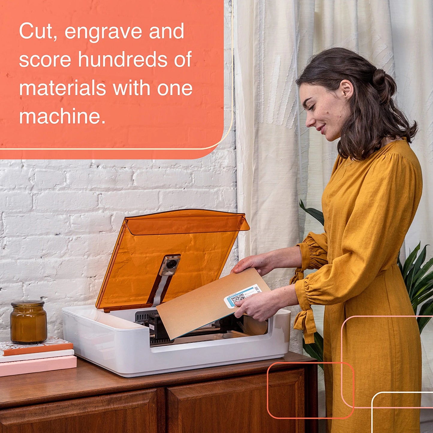 Spark 3D Printer Craft Laser Engraver and Cutter Machine, Compatible with Mac & PC, Works with Wood, Acrylic, Leather