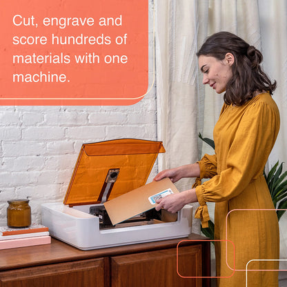 Spark 3D Printer Craft Laser Engraver and Cutter Machine, Compatible with Mac & PC, Works with Wood, Acrylic, Leather