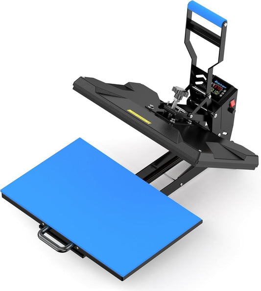 Delclynee 16" X 24" Slide Out (12.25") Heat Press Machine for T Shirts, Clamshell Pull Out Lower Platen, Industrial-Quality Digital Sublimation Printer for Heat Transfer Vinyl