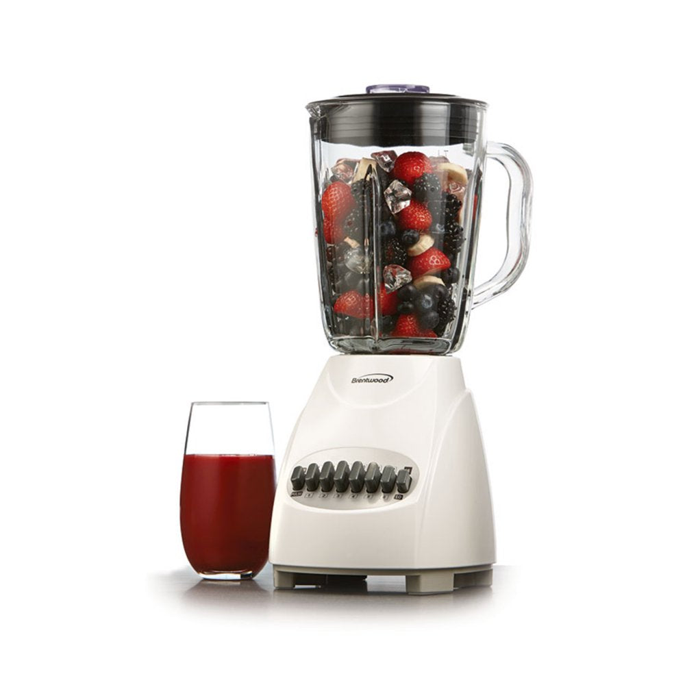 JB-920W 12-Speed plus Pulse Blender with Glass Jar, White