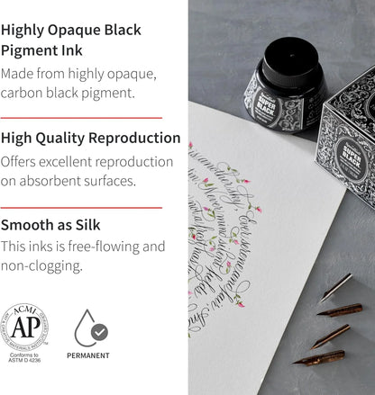 Super Black India Ink, 2-Ounce Jar