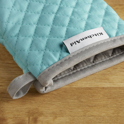 Asteroid Mini Oven Mitt Set, Aqua, 5.5"X8", Set of 2