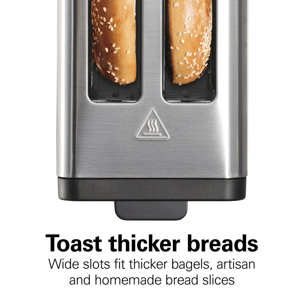 2 Slice Toaster with Wide Slots, Bagel Function, Toast Boost, Stainless, New, 22997F