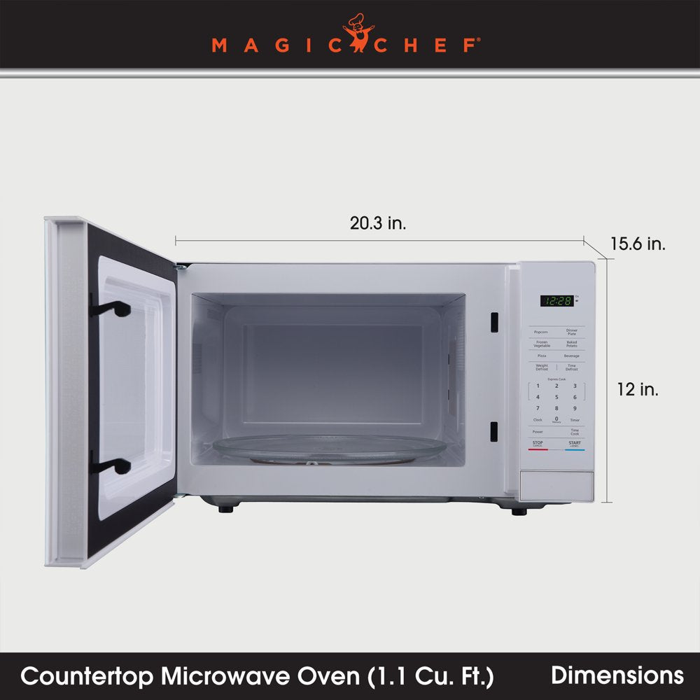 MC110MW Countertop Microwave Oven, 1,000 Watts, White