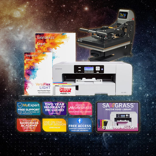 Virtuoso SG1000 Versiflex Printer with Truespec 16" X 20" Hybrid Heat Press