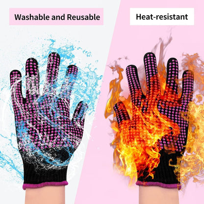 Heat Resistant Gloves for Sublimation - 2Pcs Heat Gloves for Sublimation with Silicone Bumps, Heat Resistant Work Gloves for Women, Universal Fit Size 9.44 * 5.9In