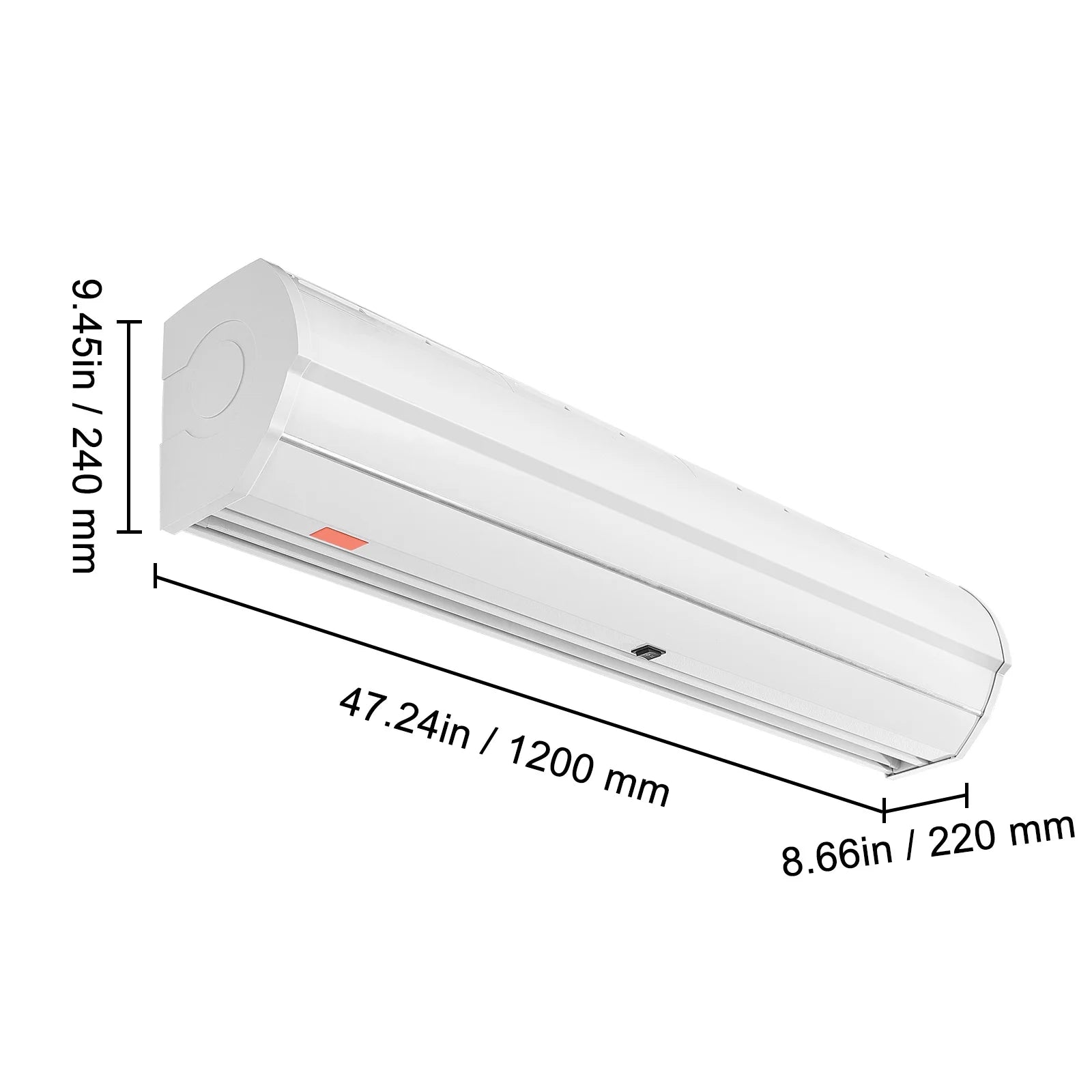 48" Commercial Indoor Air Curtain (1200 DOE) Air Conditioner, White