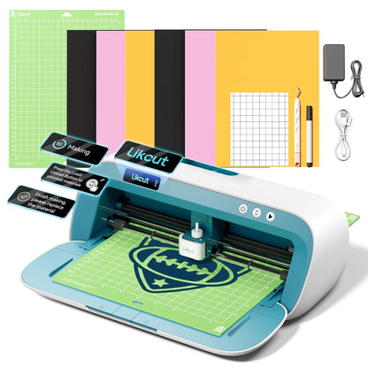 S41 Vinyl Cutter Machine with Print Then Cut - Essential Starter Bundle for DIY Crafts | Smart Sticker Maker Machine for Room Decor, HTV, Cardstock, Paper Crafts and School Supplies