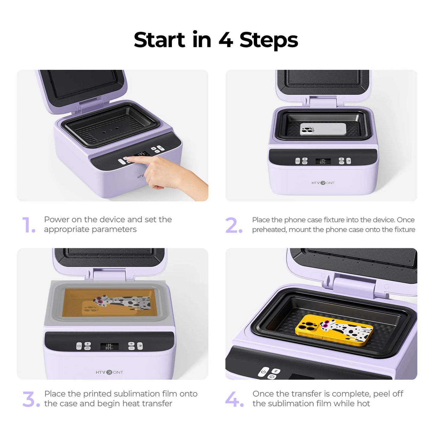 HTVRONT Auto Heat Press 2+ H17 Phone Case Heat Press +Tumbler Heat Press All-In-One Bundle