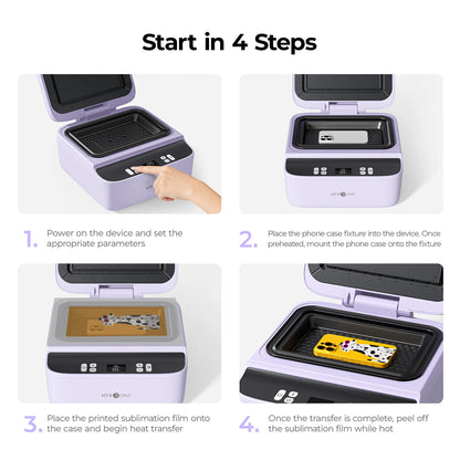 HTVRONT Auto Heat Press 2+ H17 Phone Case Heat Press +Tumbler Heat Press All-In-One Bundle