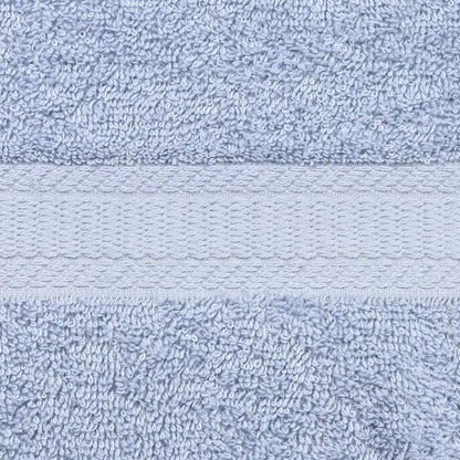 Basic Solid 18-Piece Bath Towel Set Collection, Blue Shell