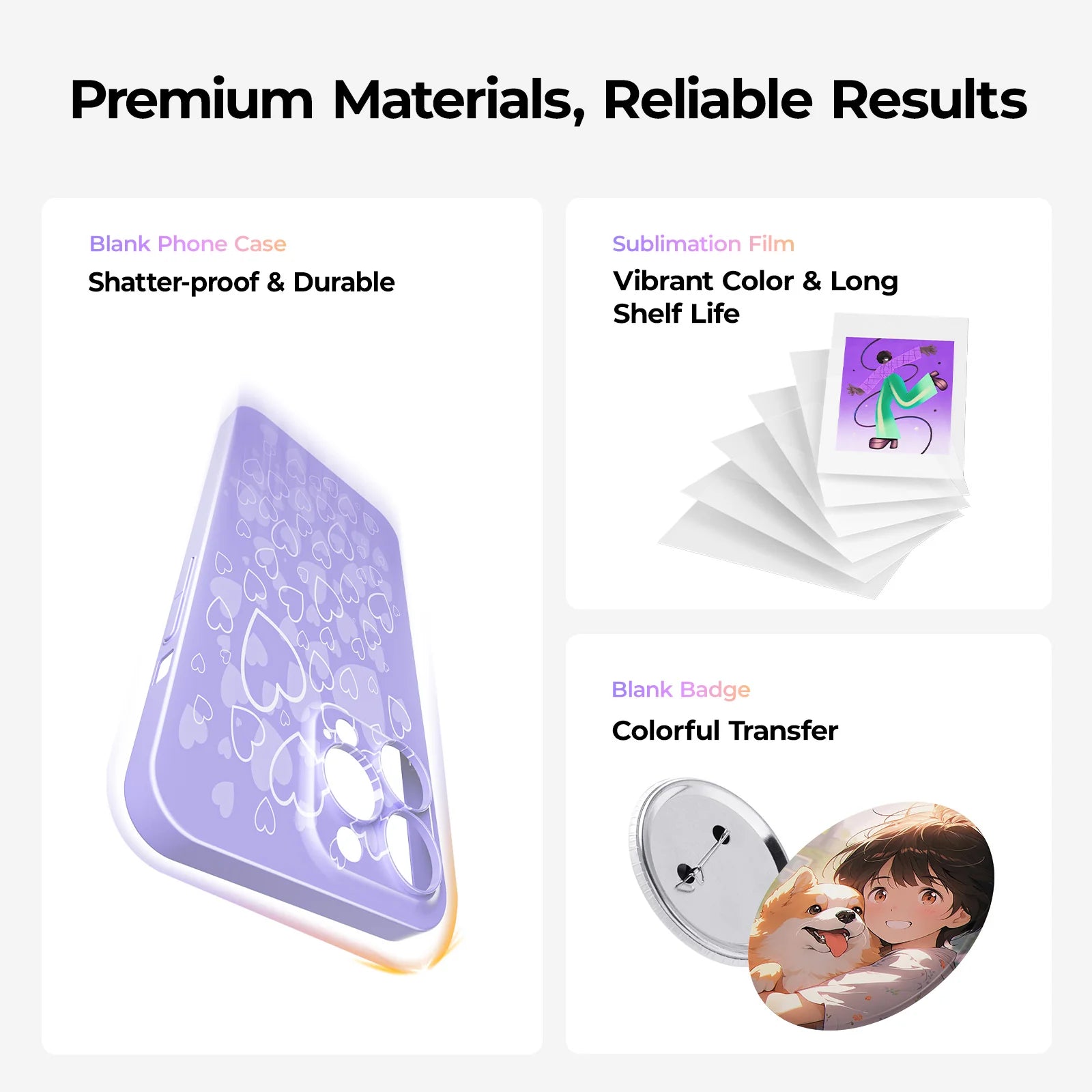 HTVRONT Auto Heat Press 2+ H17 Phone Case Heat Press +Tumbler Heat Press All-In-One Bundle