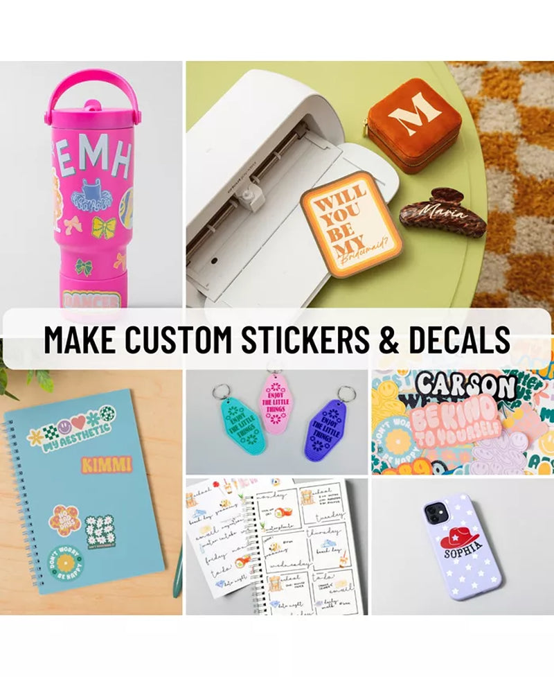 Joy Xtra Machine with Printable Sticker Paper and Vinyl Bundle