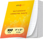 HTVRONT Self-Adhesive Laminating Sheets - 100 Pack, 5Mil, 9 X 12 Inches Self Laminating Sheets, No Machine Needed Clear Laminate Sheets for Protecting and Preserving Documents, Photos, Menus, Stickers