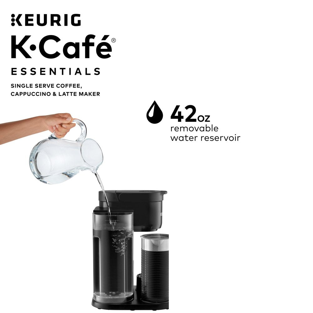 K-Café Essentials Single Serve K-Cup Pod Coffee Maker, Black