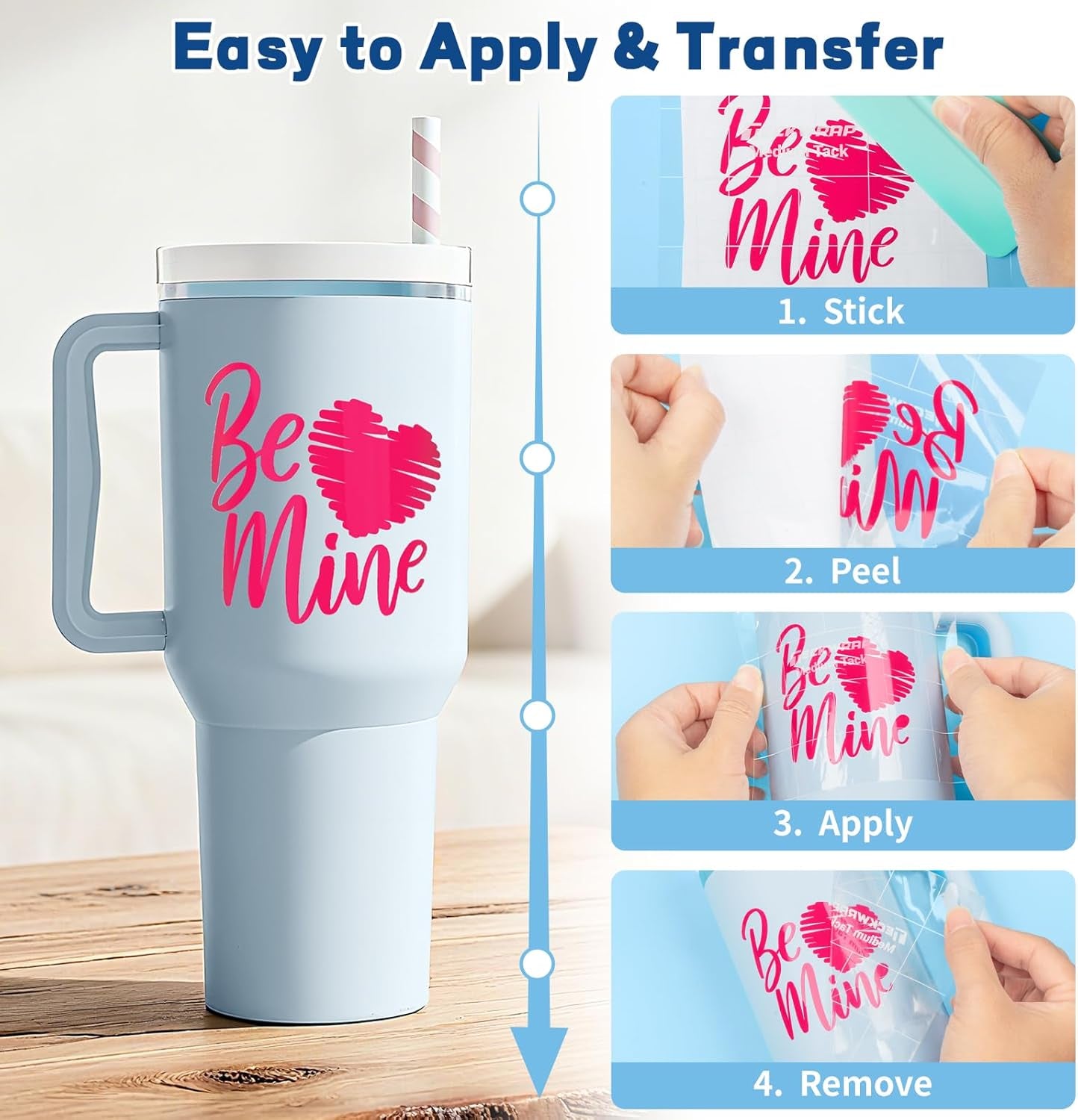 Clear Transfer Tape for Vinyl 12" X 30FT – Grid Alignment Transfer Tape for Permanent Vinyl, Printable HTV, Heat Transfer Mask, Iron-On Vinyl, Decals, Signs, Stickers, Craft Projects