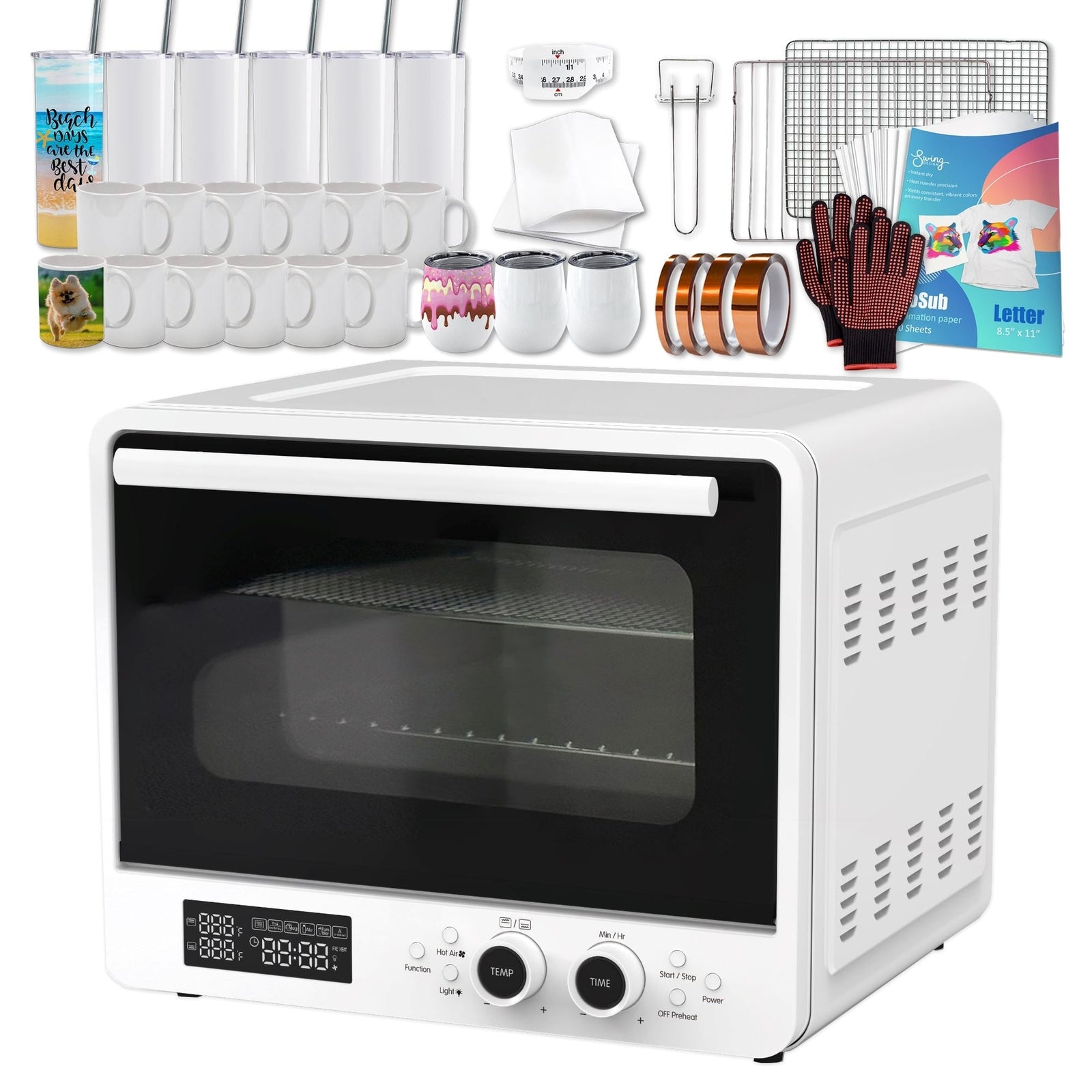 Prosub Large Convection Sublimation Oven Deluxe Bundle for Cups & Tumblers