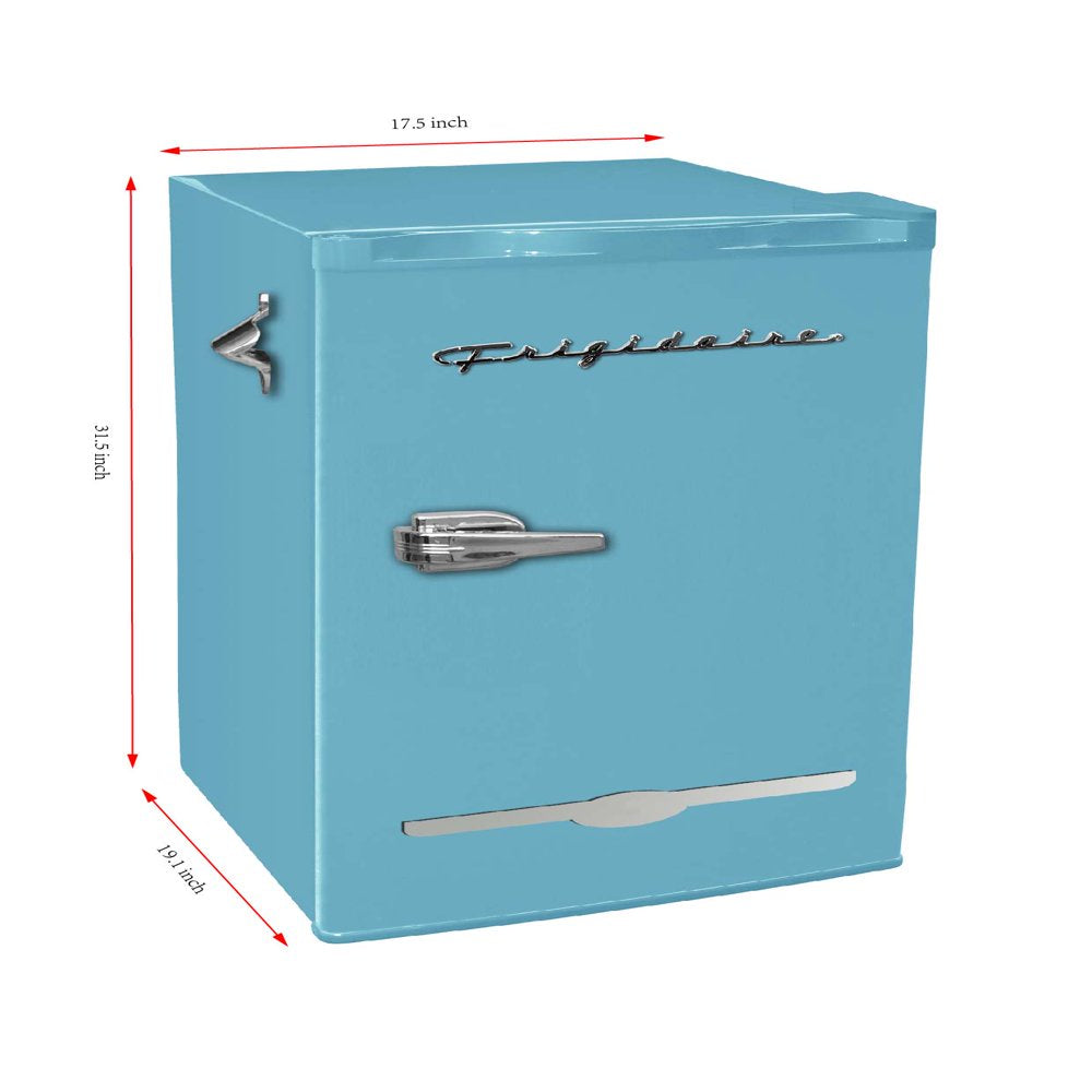 3.2 Cu Ft Retro Mini Fridge with Side Bottle Opener EFR376, Blue