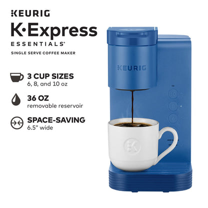 K-Express Essentials Single-Serve K-Cup Pod Coffee Maker, Pacific Blue