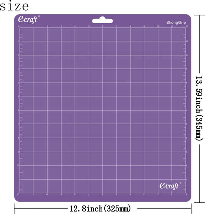 Ecraft Cutting Mat for Silhouette Cameo 5/4/3/2/1: 12X12Inch Include One Stronggrip&Three Standardgrip&One Lightgrip Cutting Mat Perfect for Silhouette Cameo Replacement for Crafts、Sewing and All Arts