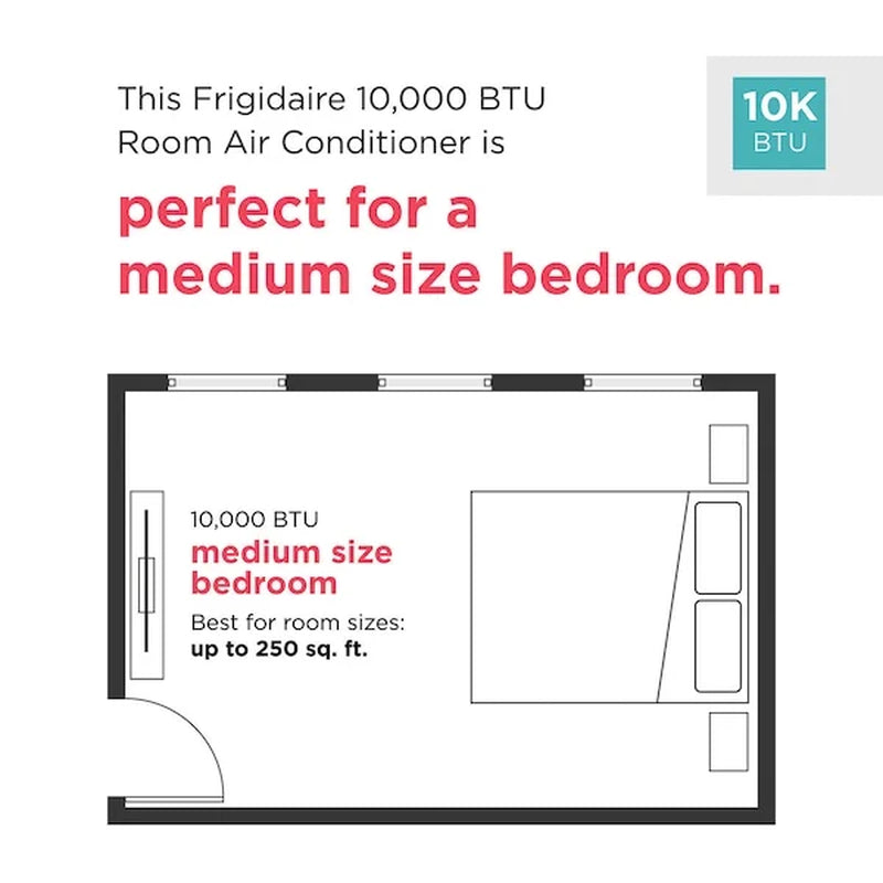 10,000 BTU 3-In-1 Portable Room Air Conditioner, White