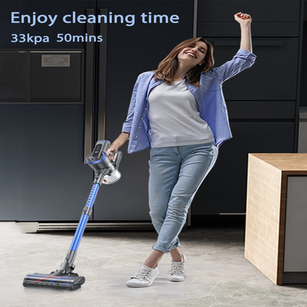 Cordless Vacuum Cleaner with 33Kpa 450W Brushless Touch Display Stick Vacuum for Carpet Pet Hair Hard/Wood Floor