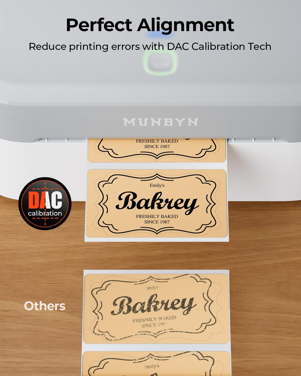 MUNBYN Bluetooth Thermal Label Printer RW403B, Wireless 4X6 Shipping Label Printer for Small Business, Compatible with Android, Iphone, Windows, Mac, Chromebook, Print Width 1.57"-4.25" (Grey)
