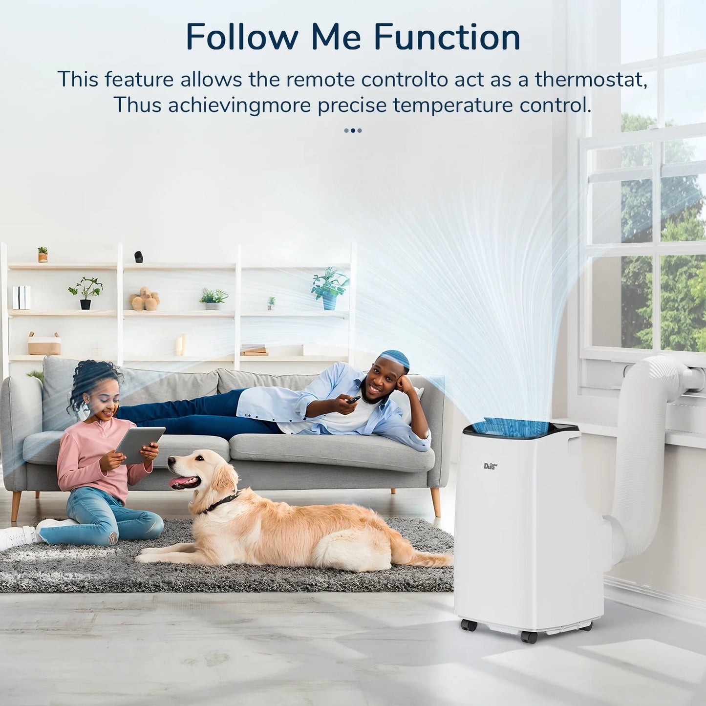 12000 BTU Portable Air Conditioner with Dehumidifier, Fan for Bedroom up to 300 Sq.Ft