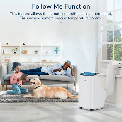 12000 BTU Portable Air Conditioner with Dehumidifier, Fan for Bedroom up to 300 Sq.Ft