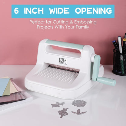 6In Die Cutting Machine, Manual Embossing Machine for Scrapbooking Starter (Blue)