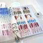 Press on Nail Organizer 10 PCS Clear Empty Press on Nail Storage Press on Nail Packaging for Fake Nail Storage Nail Display Book Nail Salon Press on Nail Supplies Organizer with Nail Tape