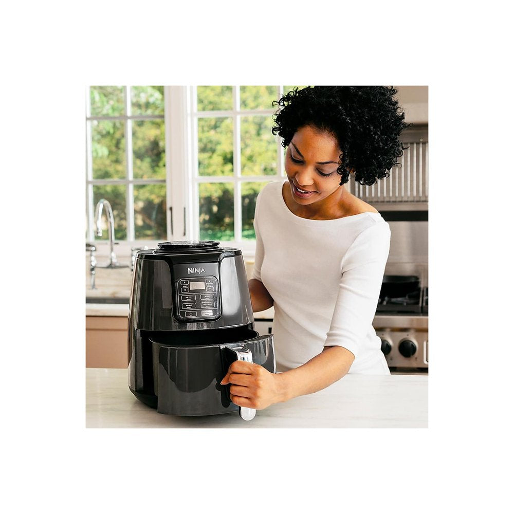 Air Fryer, 1550-Watt Programmable Base for Air Frying, Roasting, Reheating & Dehydrating with 4-Quart Ceramic Coated Basket