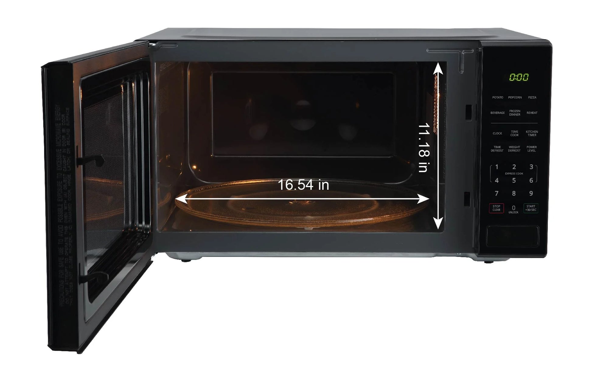 2.2 Cu Ft Countertop Microwave Oven, Black, New