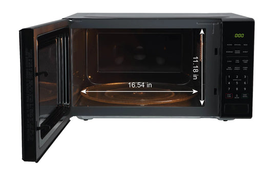 2.2 Cu Ft Countertop Microwave Oven, Black, New