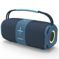 Portable Bluetooth 5.3 Speaker,Wireless Speaker with Dynamic LED Lights and Powerful 360° Sound,Tws Pairing,Outdoor Music Party Show,Blue