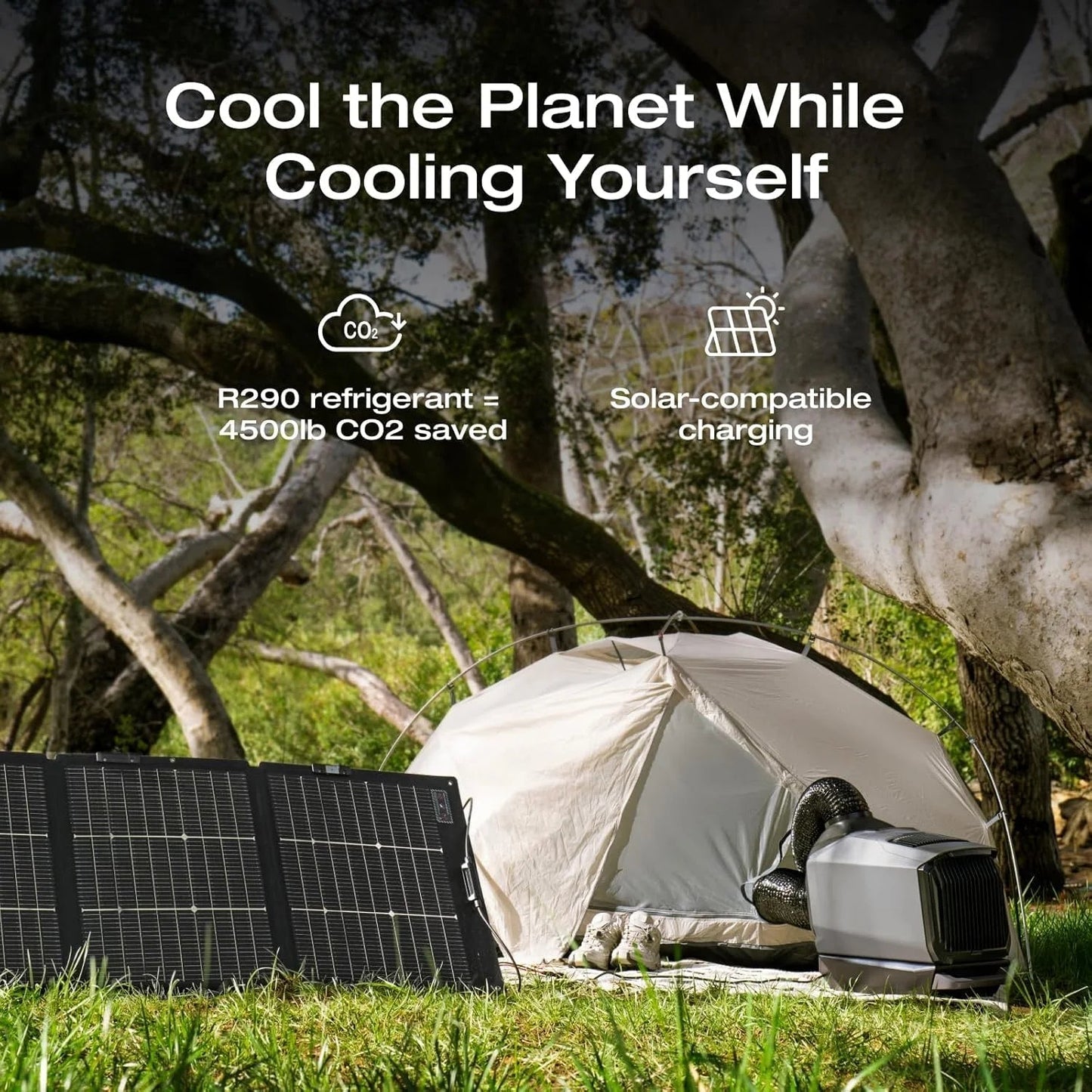 WAVE 3 Portable Air Conditioner, 1800W/6100 BTU Cooling and 2000W/6800 BTU Heating, 1000W Fast Charging in 75 Mins, 8H Wireless Running, APP Control, for Camping, Vanlife, Rvs