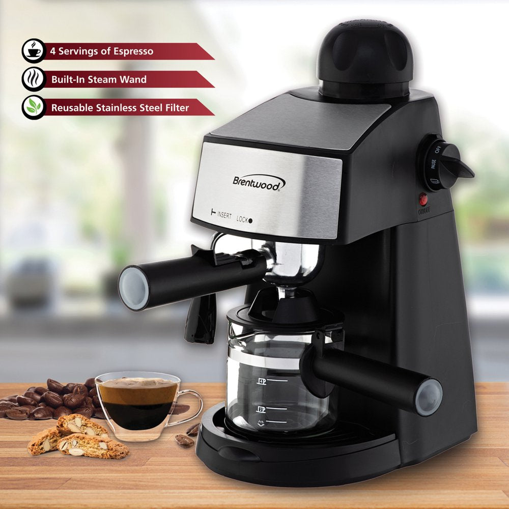 GA-125 20 Oz New Espresso and Cappuccino Maker, Black