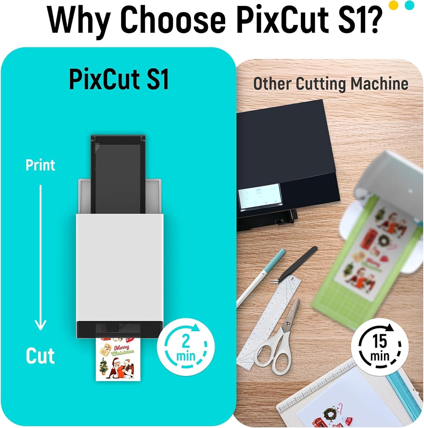 Liene Pixcut S1 Creator Mega Pack - All-In-One Sticker Maker Machine for DIY Crafts, Custom Labels & Gifts, Thermal Dye-Sublimation, 300 DPI Prints, Precise AI Auto-Cutting
