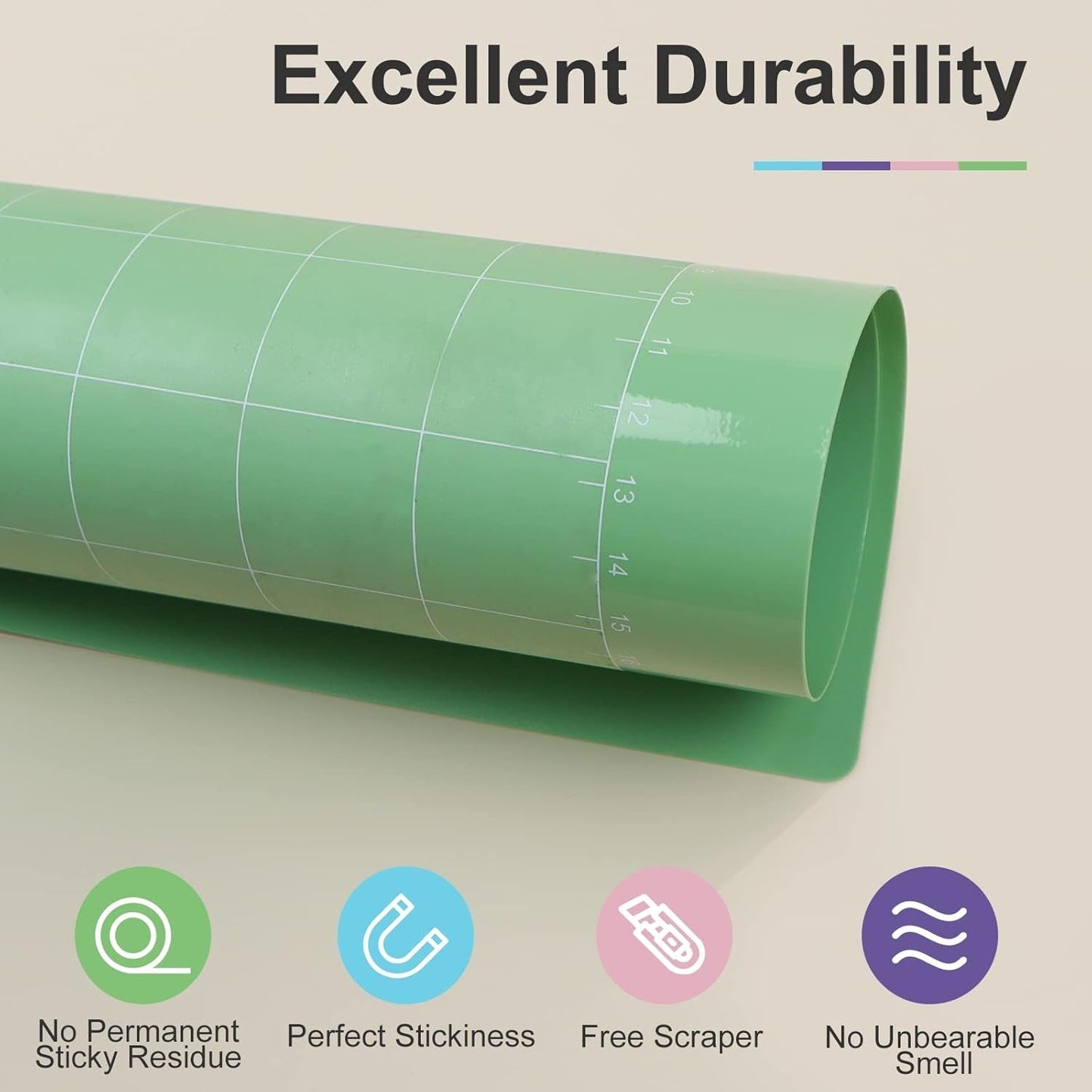 Cutting Mat, 5 Pack Cutting Mat 12X12(Standard, Light, Strong, Fabricgrip) Compatible with Cricut Maker 3/Maker 4/Maker/Explore 3/4/Air 2/One, Variety Adhesive Sticky Cutting Mats Accessories