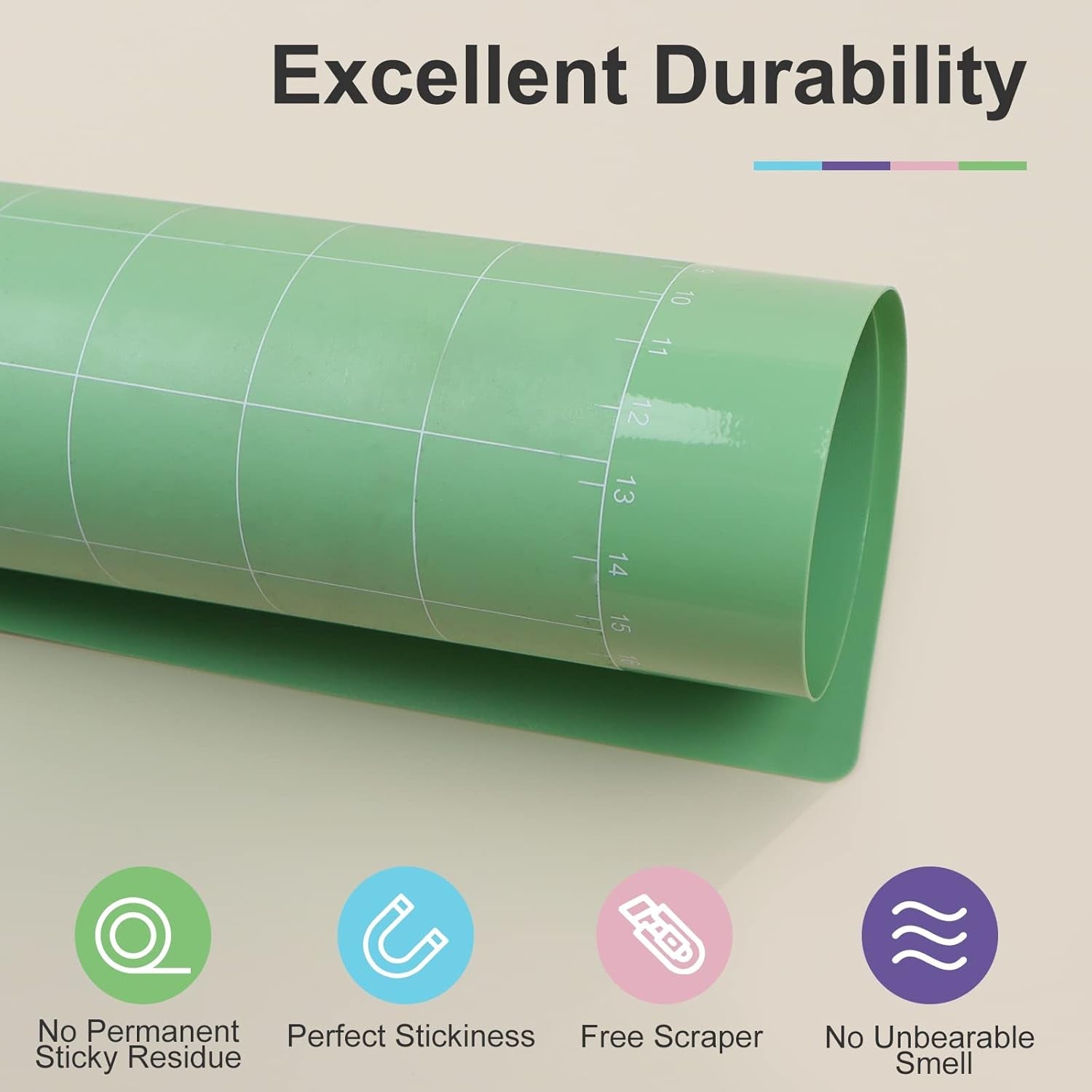Cutting Mat, 5 Pack Cutting Mat 12X12(Standard, Light, Strong, Fabricgrip) Compatible with Cricut Maker 3/Maker 4/Maker/Explore 3/4/Air 2/One, Variety Adhesive Sticky Cutting Mats Accessories