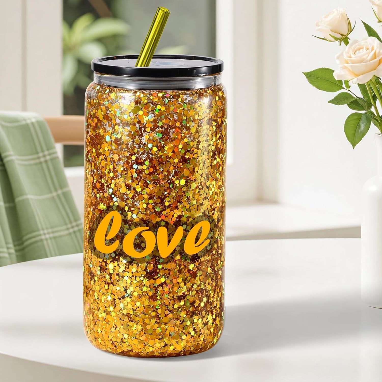 Snow Globe Tumbler Supplies, Snowglobe Tumbler Supplies Kit for DIY Glitter Snow Globe Tumbler Craft