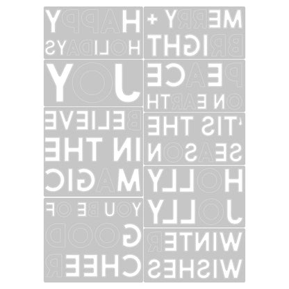 Thinlits Dies by Tim Holtz 9/Pkg-Bold Text Christmas