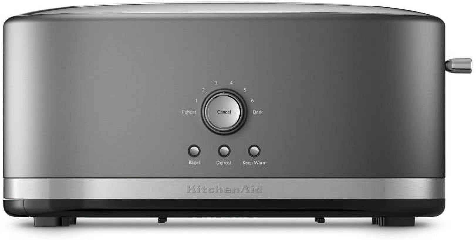 KMT4116CU 4 Slice Long Slot Toaster with High Lift Lever, Contour Silver