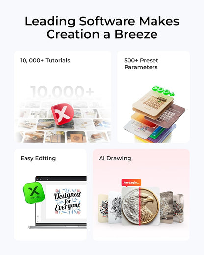 S1 40W Laser Cutter and Laser Engraver for Tumblers, 23.93" X 15.16" Bed Size, 600Mm/S Speed, Laser Engraving Machine, Laser Engraver for Wood and Metal, Acrylic, Big Project - Rotary Bundle