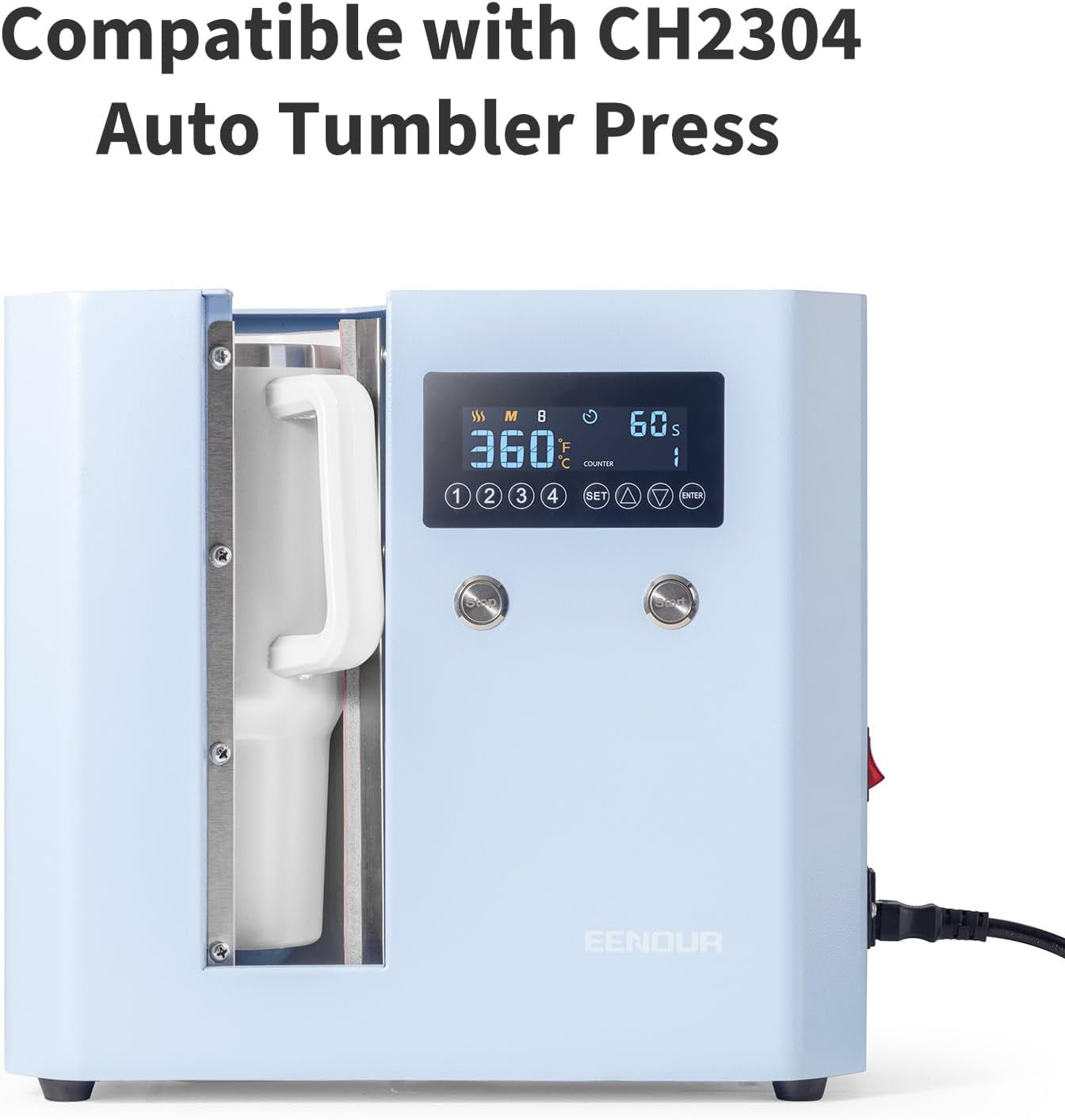 EENOUR 40Oz Tumbler Heat Press Attachment 110V - Replacement Element Heater for T03/CH2304 Auto Tumbler Press (Male Plug)
