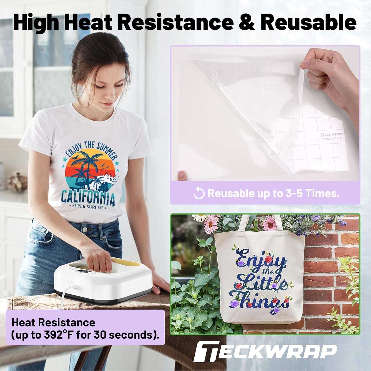 Clear Transfer Tape for Vinyl -12INCH X 10 Ft,White Alignment Grid for Heat Transfer Vinyl, Printable HTV, DIY Decals, Signs, Stickers, Adhesive Vinyl