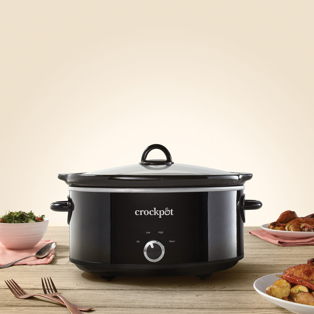 7-Quart Manual Slow Cooker, Black